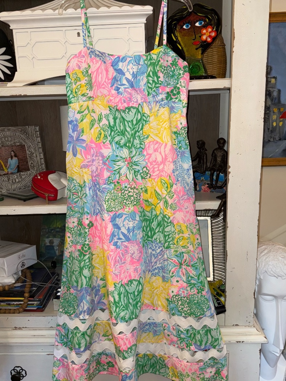 Lilly Pulitzer sz 12 Haliey midi dress multi bright delight patch nwt - Picture 4 of 7